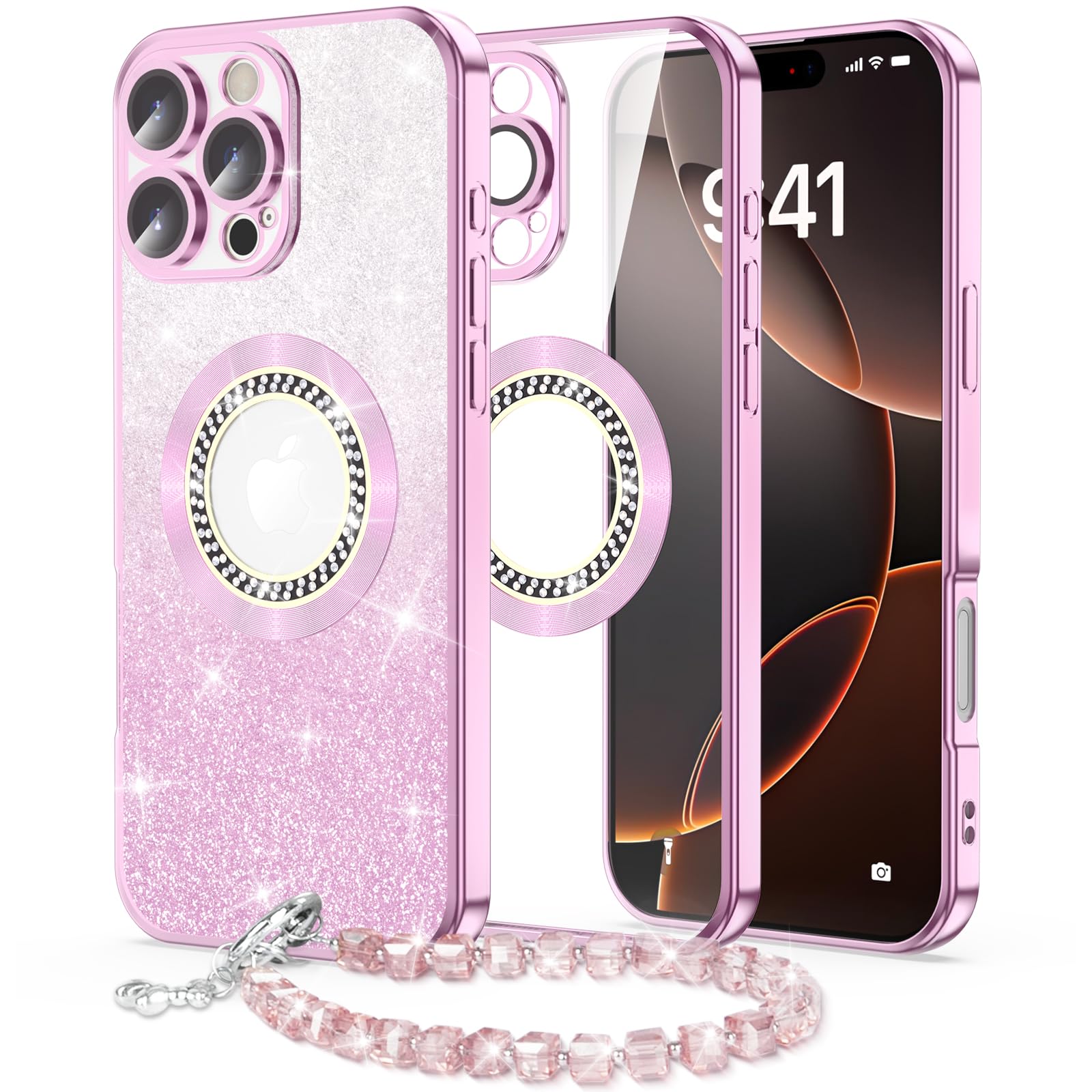 Coque iPhone 16 Pro Max antichoc avec sangle pour éviter les chutes