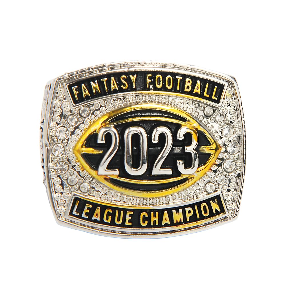 Bague de Championnat Football Fantasy carrée 2023 réplique FFL taille 11#