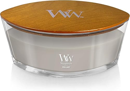 Vista 203 de WoodWick - Vela mediana de reloj de arena, aroma Fireside, cera de mezcla de soja prémium, se agrieta mientras se quema, perfecta para regalo, 9.7