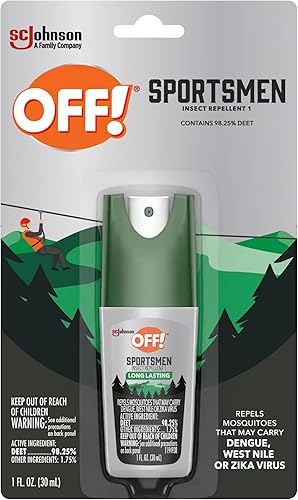OFF! Deep Woods Sportsmen - Spray repelente de insectos, máxima resistencia, espray para insectos con hasta 10 horas de protección, 1 onza (paquete