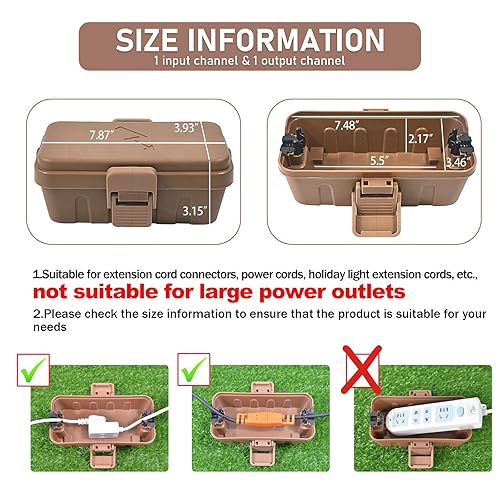 Miniatura 50 de Hrensaw Caja de conexión eléctrica pequeña resistente a la intemperie (interior de 5.5 x 3 x 2.2 pulgadas), caja eléctrica para exteriores, Verde
