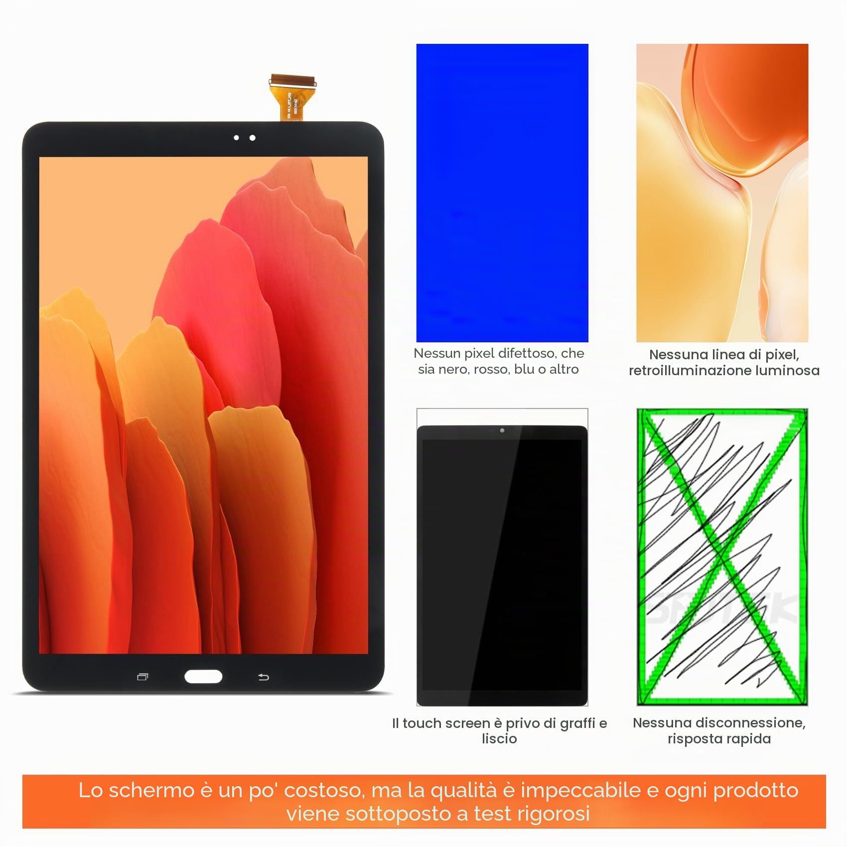 Schermo LCD per Samsung Galaxy Tab A 10.1 2016 LCD Display per Samsung Tab A SM-T580 T585 T587 10.1 pollici Set Schermo Digitizer Pannello Vetro Completo Assembly con Riparazione Nero