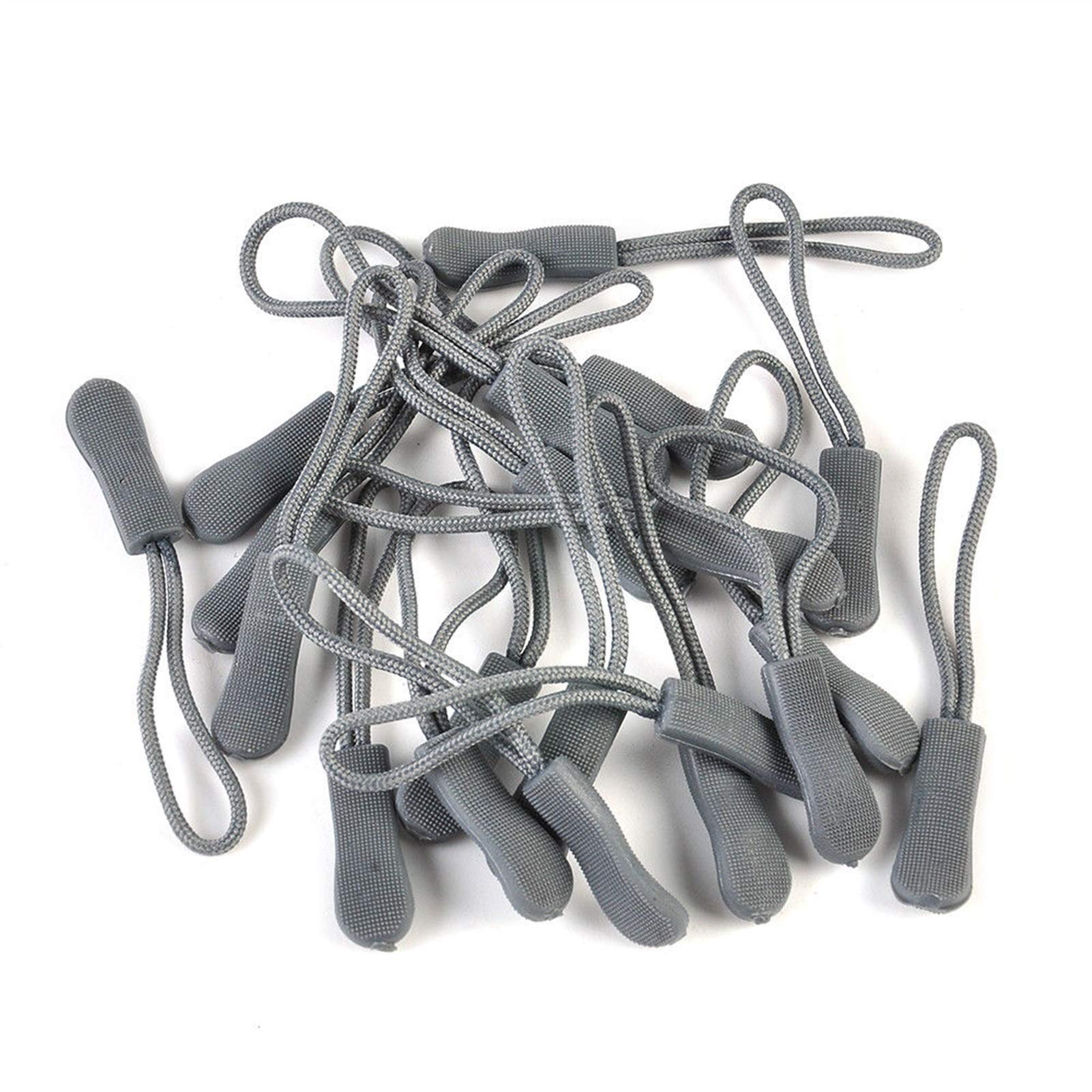 Pilang zxxin-zippers 10Pcs Zipper Pull Puller End Fit Rope Tag Fixer Zip Cord Tab Clip Broken Buckle Travel Bag Suitcase, Accessories Craft (Color : Grey)