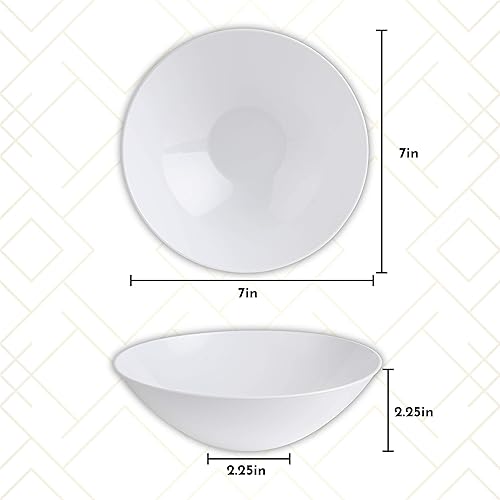 Miniatura 5 de 16 onzas, 40 unidades Tazones de sopa de fiesta orgánicos de plástico blanco Premium pesados elegantes platos desechables