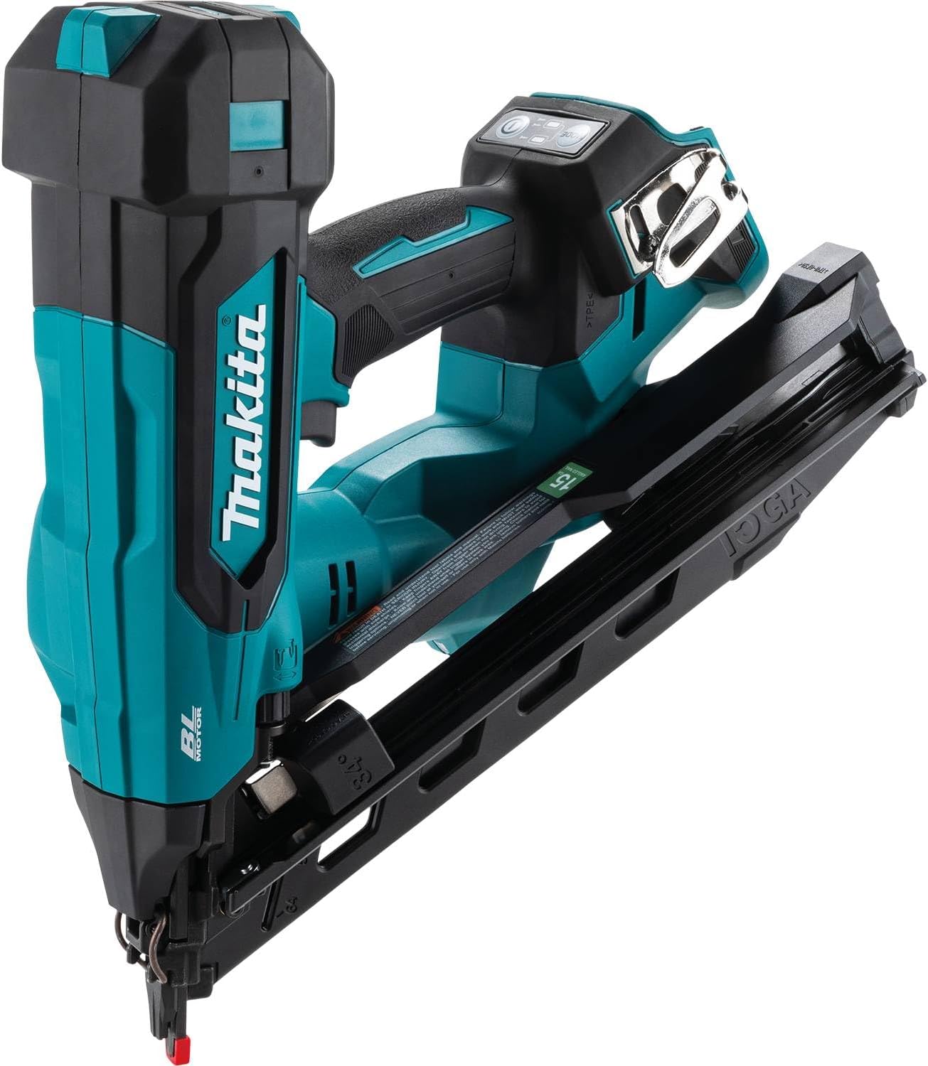 Makita XNB08Z 18V LXT® Lithium-Ion Brushless Cordless 2-1/2” Angled Finish Nailer, 15 Ga., Tool Only