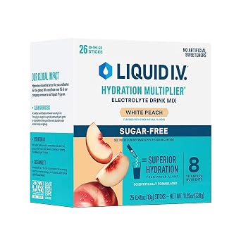 Liquid IV Liquid I.V. Sugarfree Hydration Multiplier White Peach, 11.7 OZ