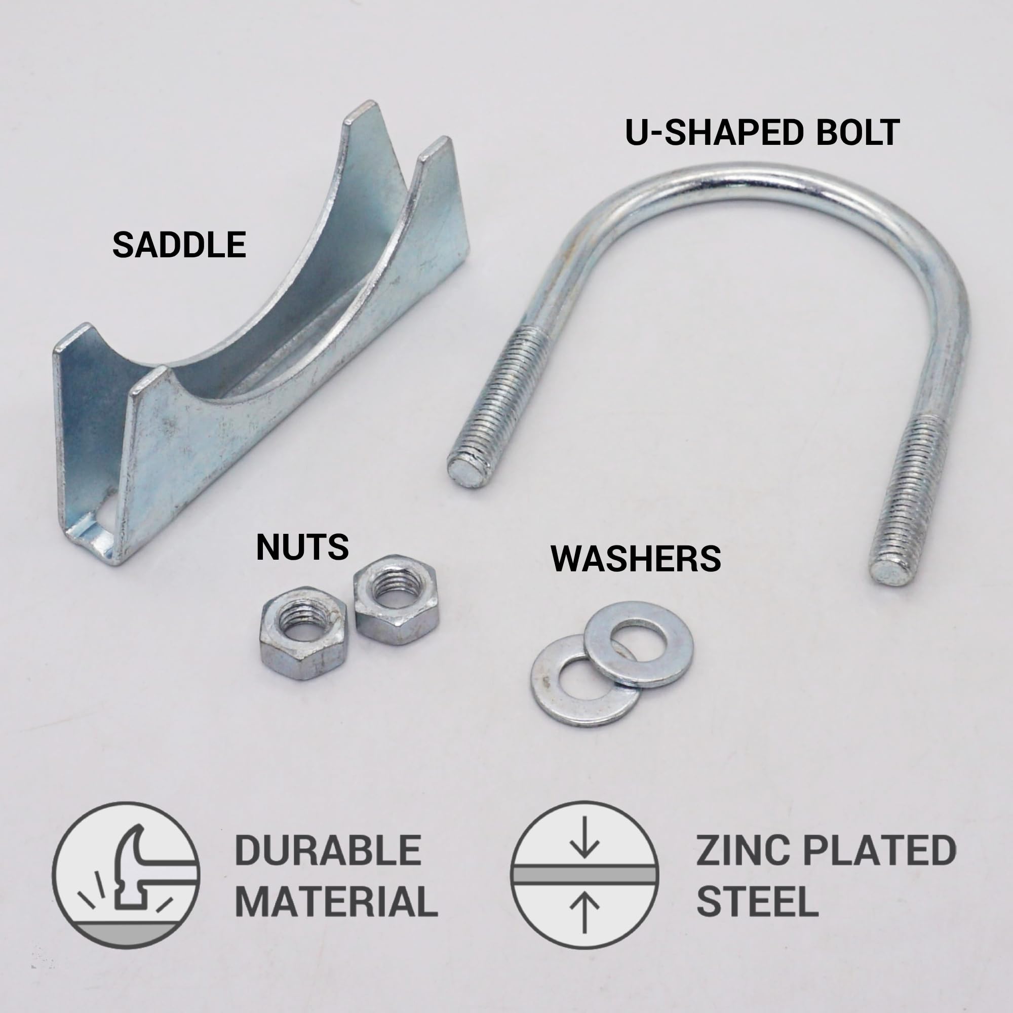 SKIR'CO Confezione Da 4 Morsetti Rinforzati Per Tubi Da 68 A 73