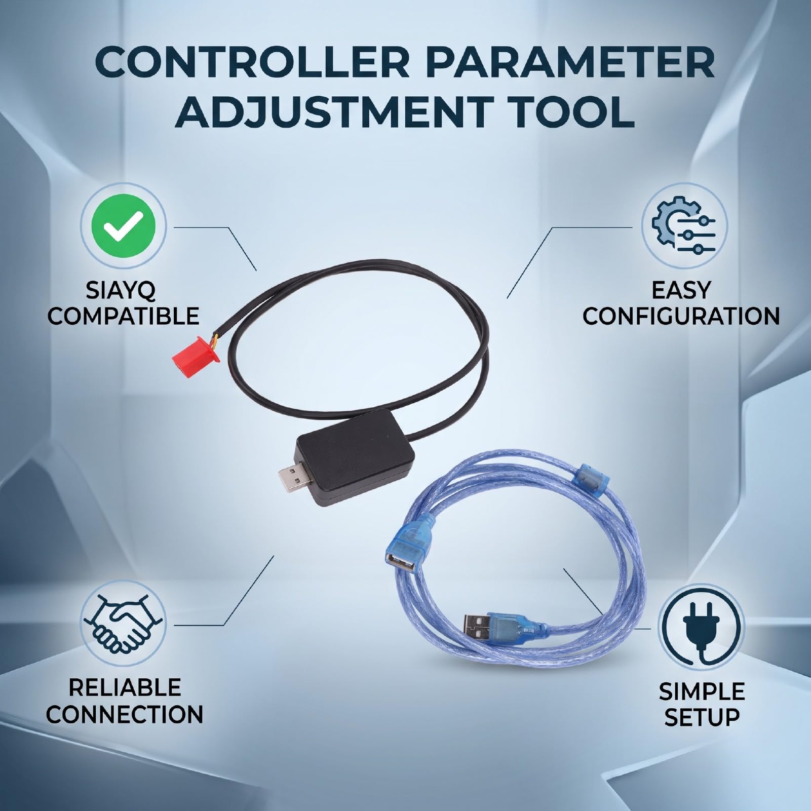 Cavo USB Adatto per Controller Serie ND SIAYQ Design Durevole Funzionalità Affidabile per Regolazioni Programmabili Materiale ABS 1 Pezzo