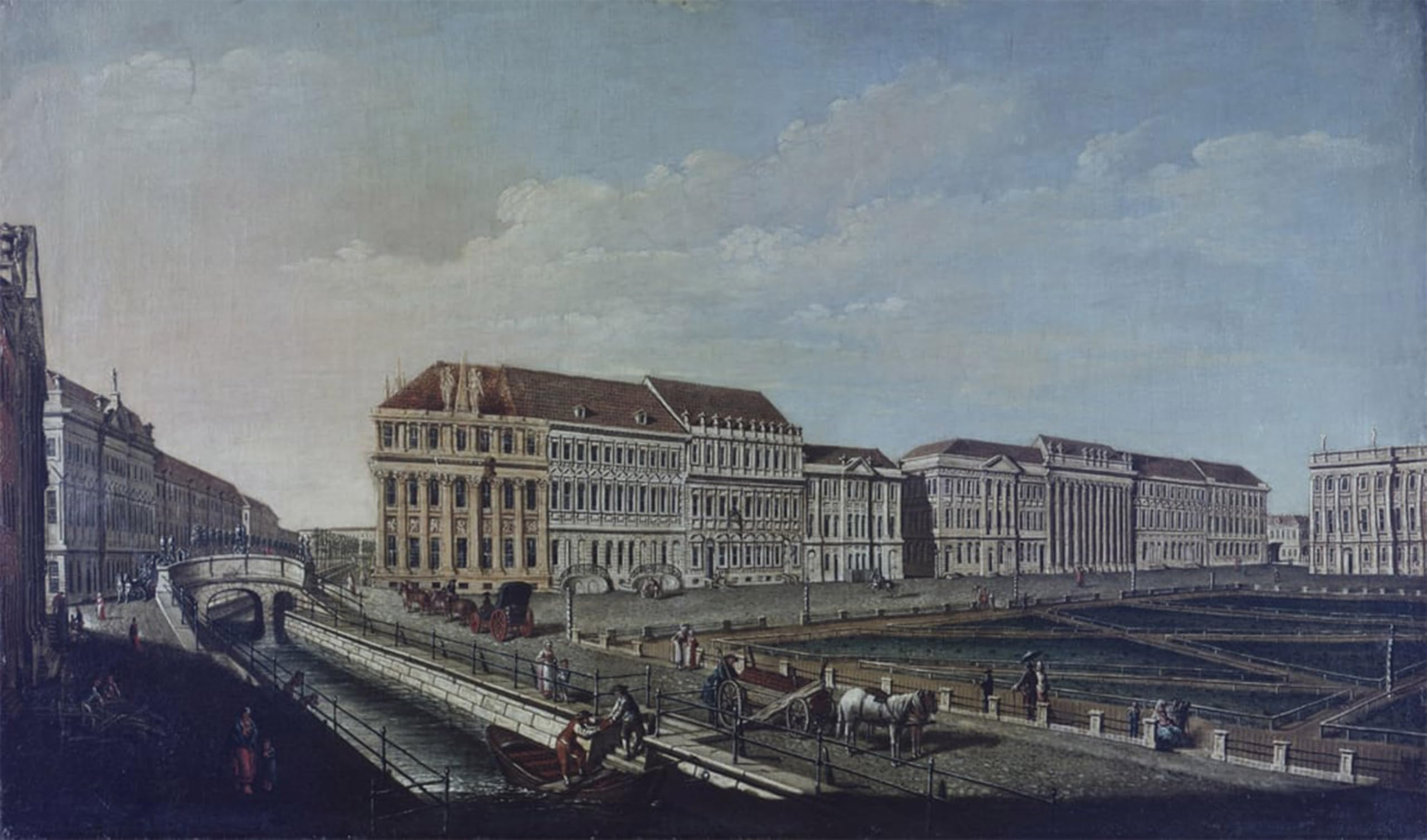 ARTXLXXBN Famous Art Print Poster Vintage Wall Art the Post Office in Potsdam by Johann Friedrich Meyer Canvas Art Poster for Home Decor 60x90cm