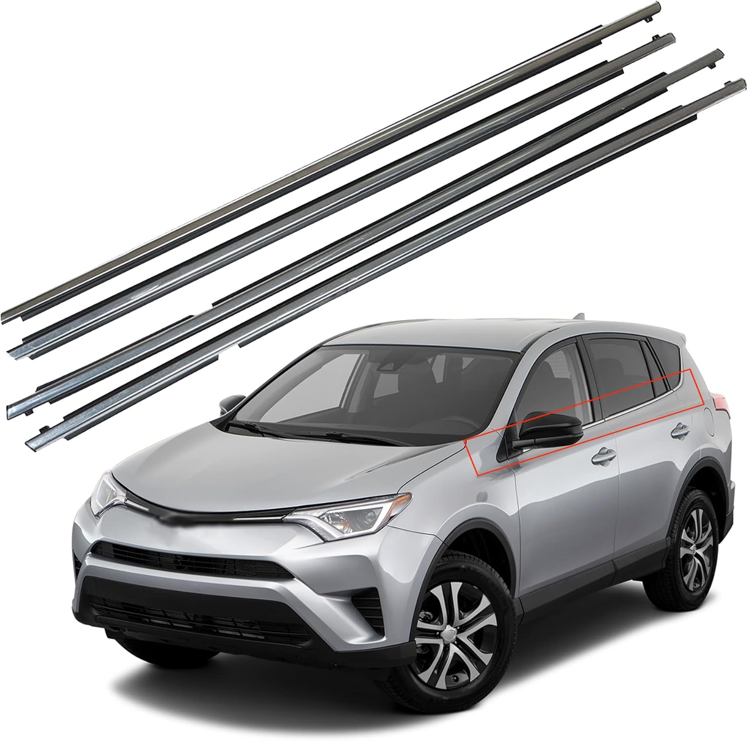 Weatherstrip Window Moulding Trim Sill Seal Belt Replacement for RAV4 2013-2018