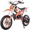 X-PRO X1 50cc Kids Mini Dirt Bike Gas Power 2-Stroke 50cc Off Road Pit Bike, Pull Start Orange