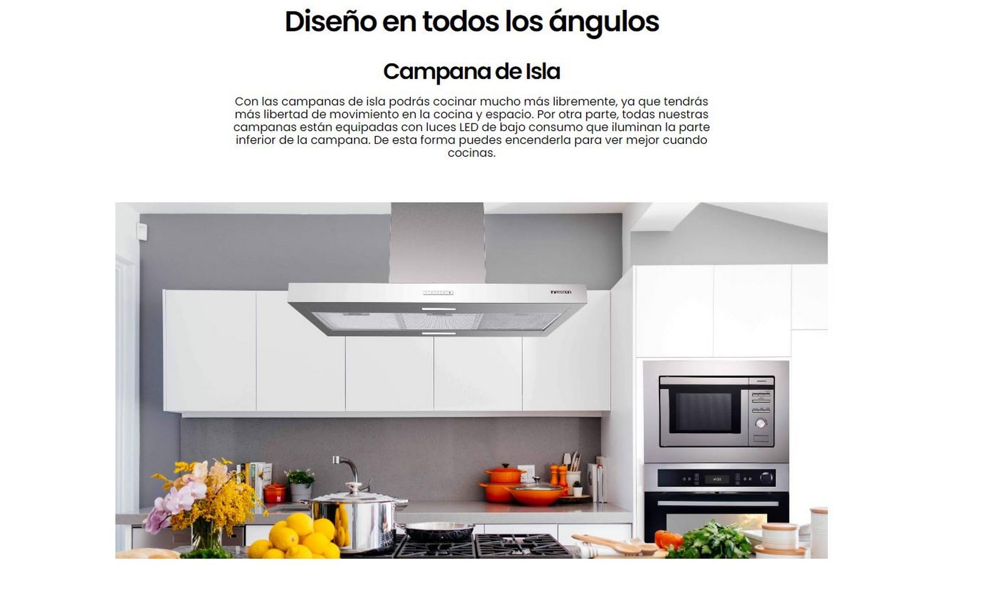 CAMPANA EXTRACCION ISLA CMPT-ISH99X INFINITON (90cm, 800m³/hC de extraccion, Campana tipo ISLA, Luces LED, 3 Niveles de potencia, Filtro de aluminio, Tocuh Panel, 67dB)