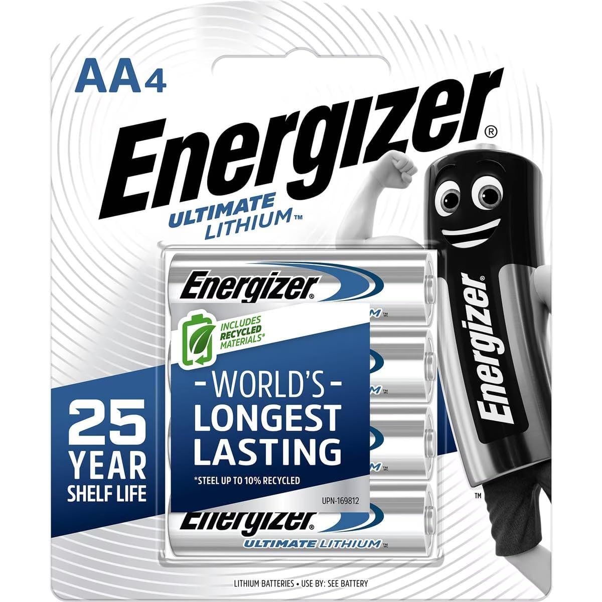 Compatible with Energizer Ultimate Lithium AA L91 1.5V Non-Rechargeable Lithium Battery Long Lasting High Performance for Cameras, Flashlights, Smart Devices (Pack of 4)-image-5