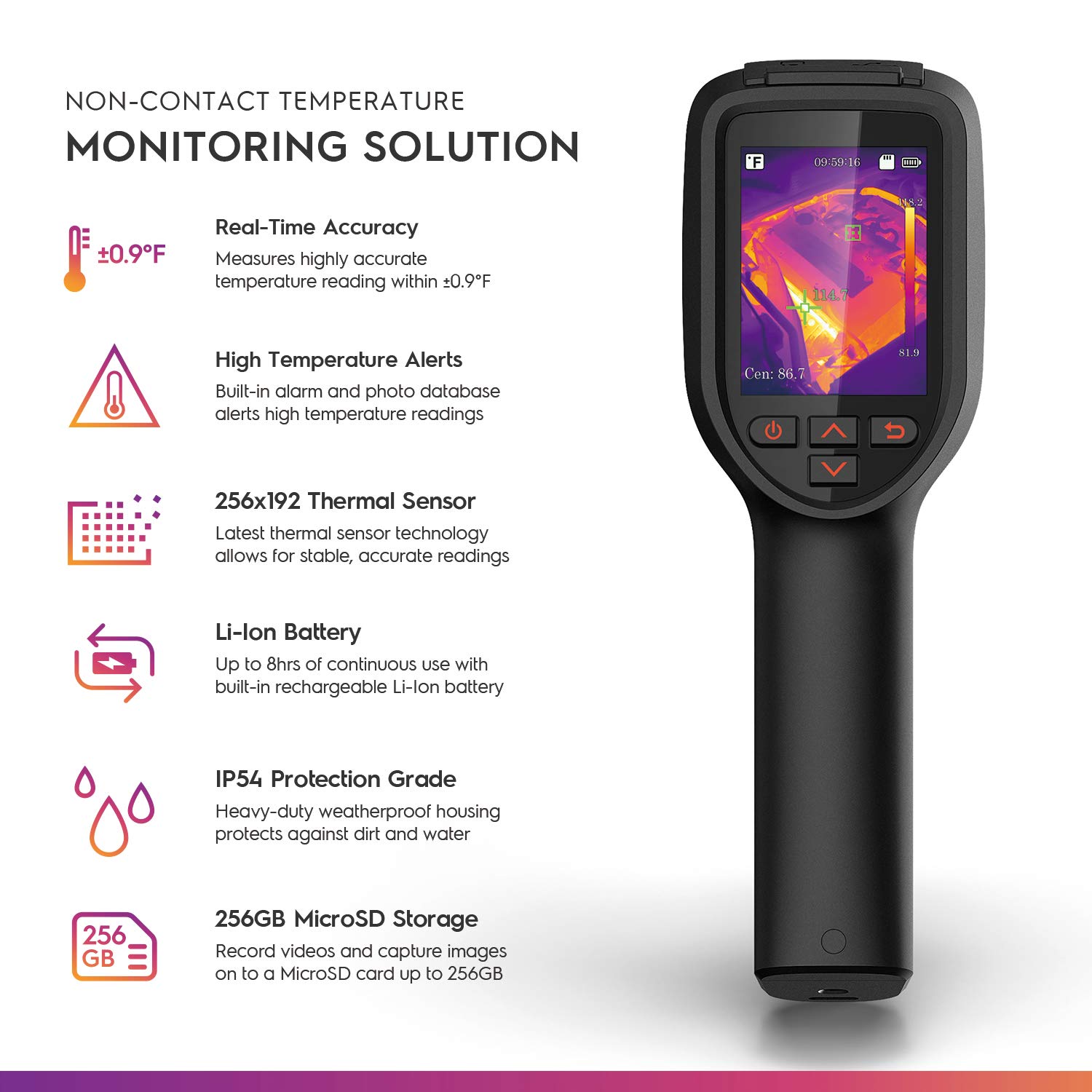 Amazon.com: Amcrest Thermal Imaging Camera (256 x 192 Resolution 