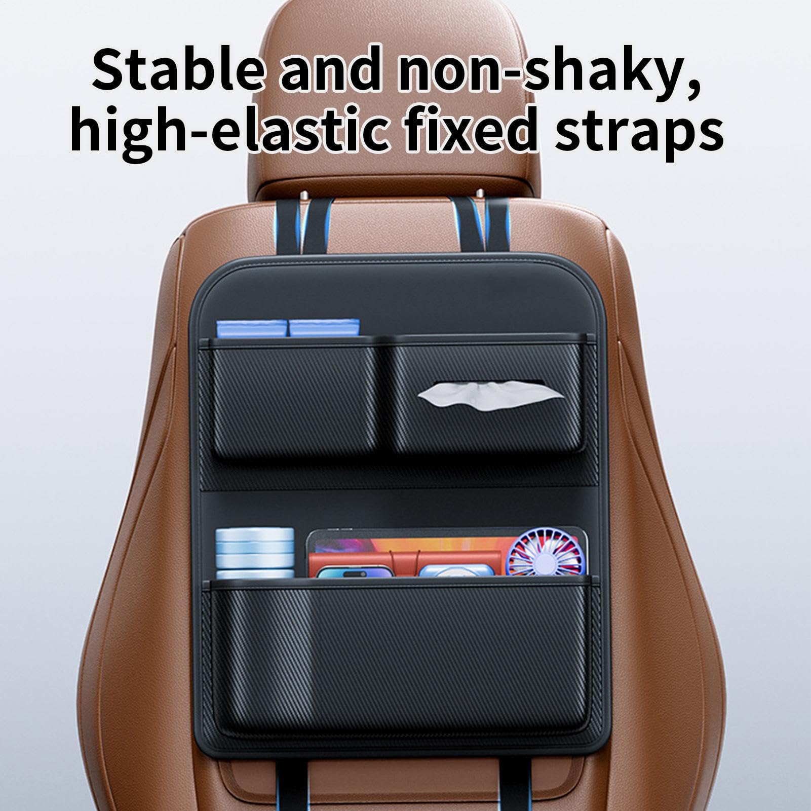 Organizer per sedile auto, con portabicchieri, grande capacità, organizer per retro del sedile, per SUV, camper, berlina, interni, viaggi su strada, accessori da viaggio, giocattoli per bambini