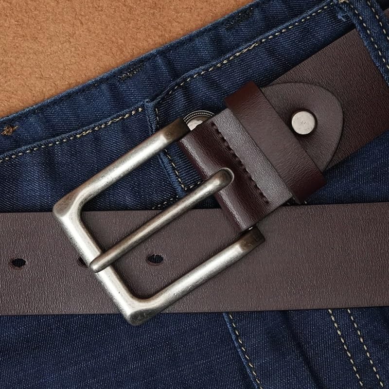 JSEIAJB Belt Needle Buckle Casual Belt With Solid Alloy Buckle Leather Vintage Belt2