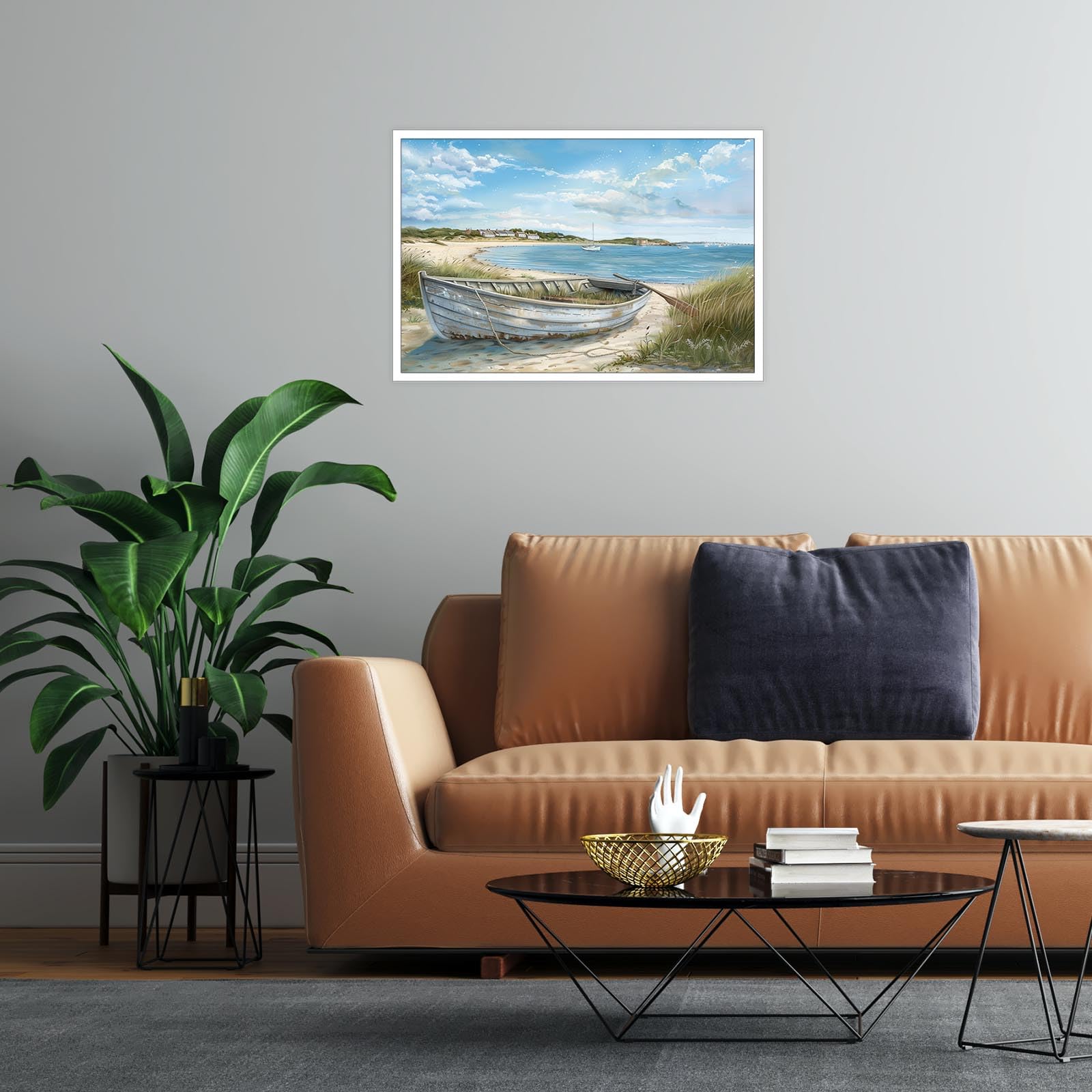 Amazon.co.jp: ZHIXQMG Extra Large Original Boat Paint Poster Old