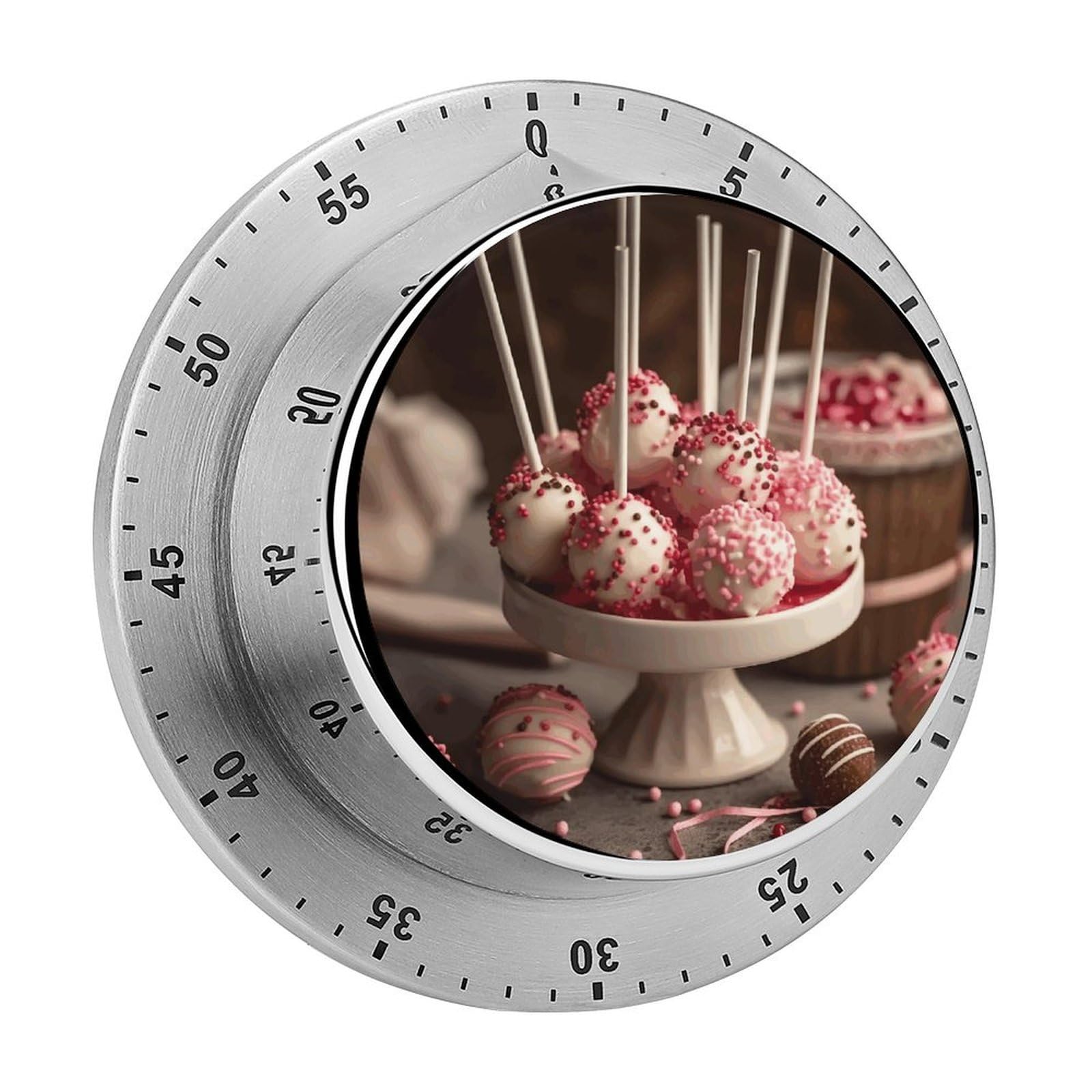 Adfgyerh Style Stack Of Cake Pops Timer For Cooking, Kitchen Timer Magnetic No Batteries Required, Mechanical Timer With Loud Alarm, For Fitness Baking Exercise Oven
