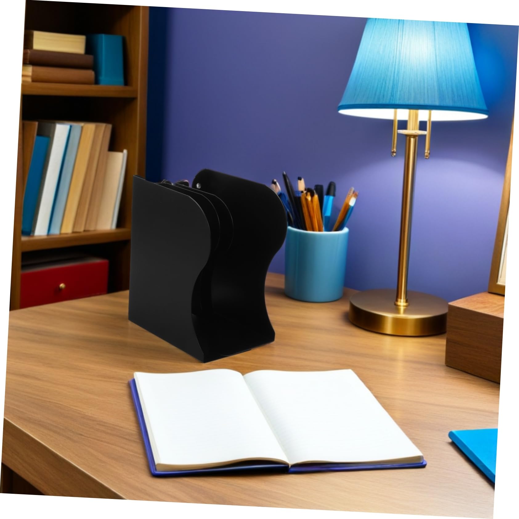 Homoyoyo 2 Piezas Atril Retráctil para Libros Organizador De Libros para Escritorio Soporte para Estantería Estantería De Sobremesa para Revistas Oficina o Dormitorio