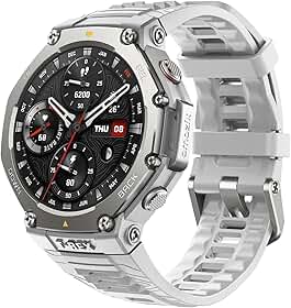 Amazfit T-Rex 3 Relógio Inteligente Robusto/Militar 48mm, GPS (com Privacidade), Mapas Offline, Longa Vida da Bateria,328 Pés Resistente à Água, 170 Modos de Fitness/Desporto (Grey)