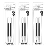 Uniball Signo 207 Gel Pen Refills, 0.5mm Micro Point, Black Ink, 6 Refills – view 2