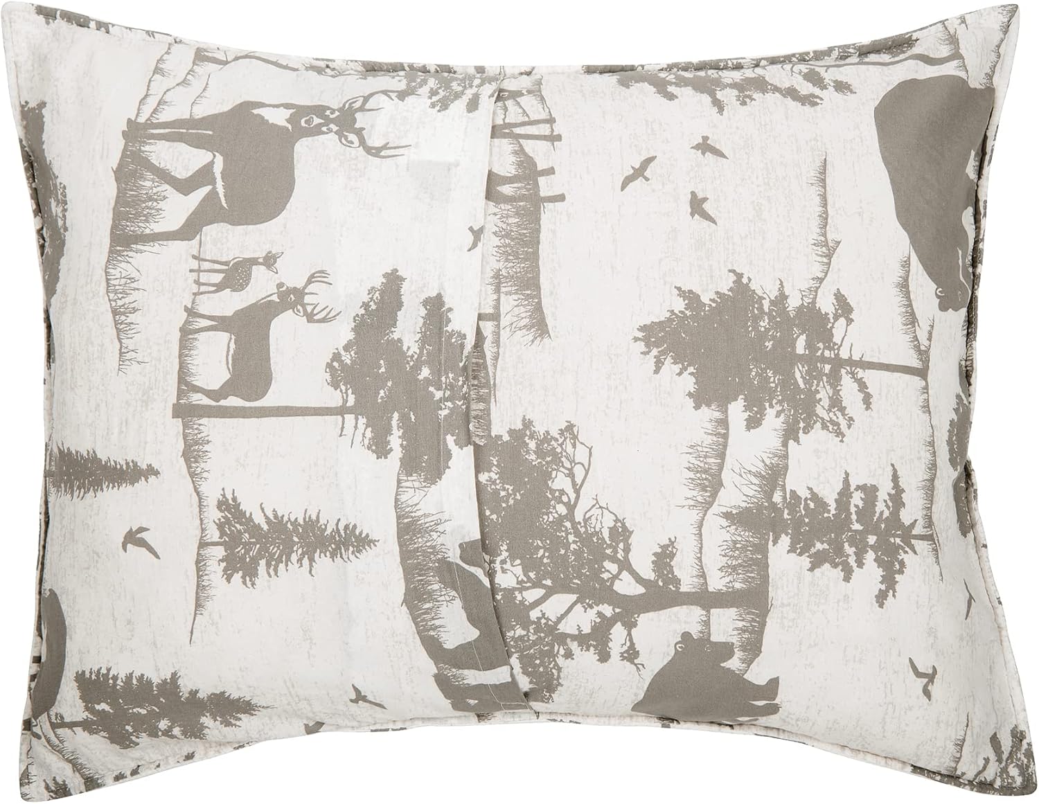 C&F Home Hillside Royal Rustic Lodge Full/Queen Bed Quilt Set Woodland Wilderness Forest Trees Bear Deer Stag Reversible Bedspread Bedding Coverlet for All Seasons Full/Queen 3 Piece Set Grey