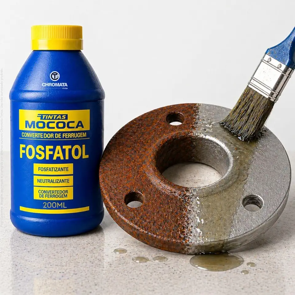 Chromata Tintas - Removedor e Neutralizador de Ferrugem 200ml Mococa Maza Preparador de Superfícies, Fosfatizante e Protetor para Metais