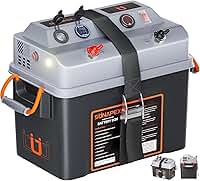 SUNAPEX Caixa de bateria inteligente 12V/24V Power Center - Multiportas e disjuntor para motor de pesca marítima, RV e painel solar (sem bateria)