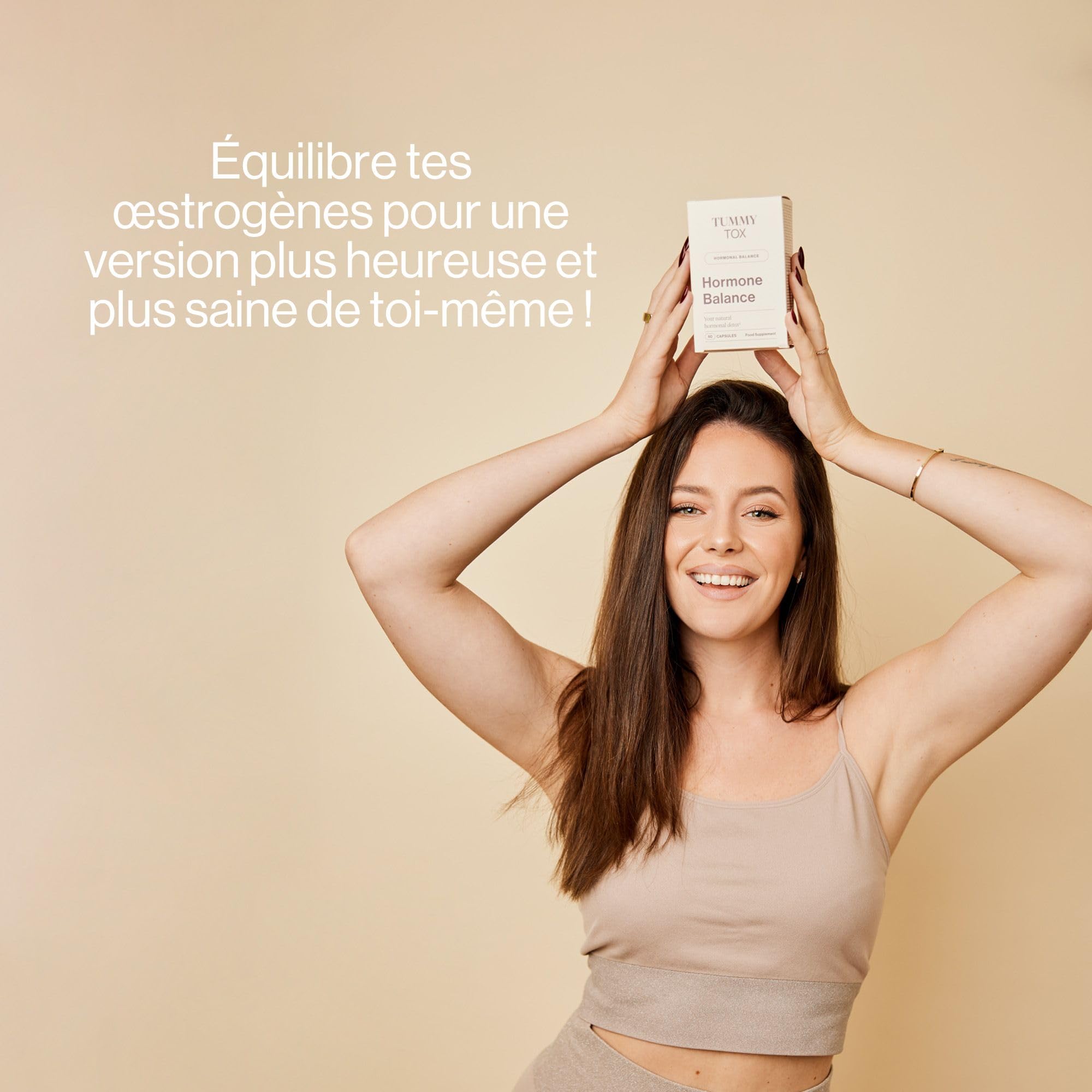 Tummy Tox Hormone Balance - Équilibre Hormonal Femme, 180 Gélules | Chlorelle, Fucus, Iode, à Base de Plantes, la Vitamine B6 contribue à réguler l'Activité Hormonale