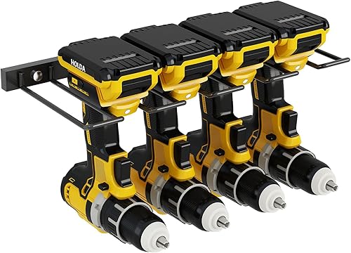 Organizador de herramientas eléctricas para montaje en pared, organizador de herramientas de garaje y almacenamiento con soporte de taladro