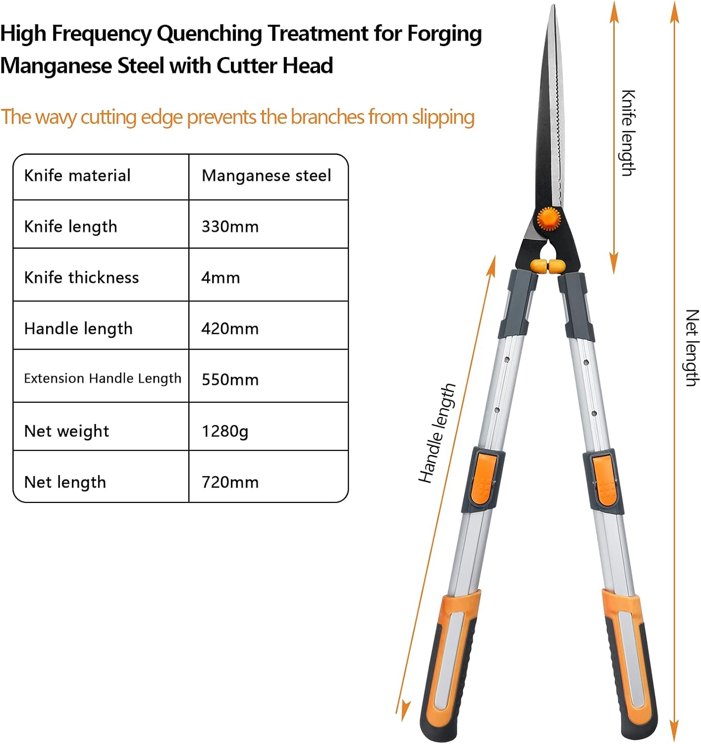 AIRAJ 29.5"-34.6" Extendable Hedge Shears Set,Heavy Duty Garden Hedge Clippers with SK-5 Sharp Blades Ergonomic Handle,Manual Bush Shears for Trimming Borders,Boxwood and Bushes… : Patio, Lawn & Garden