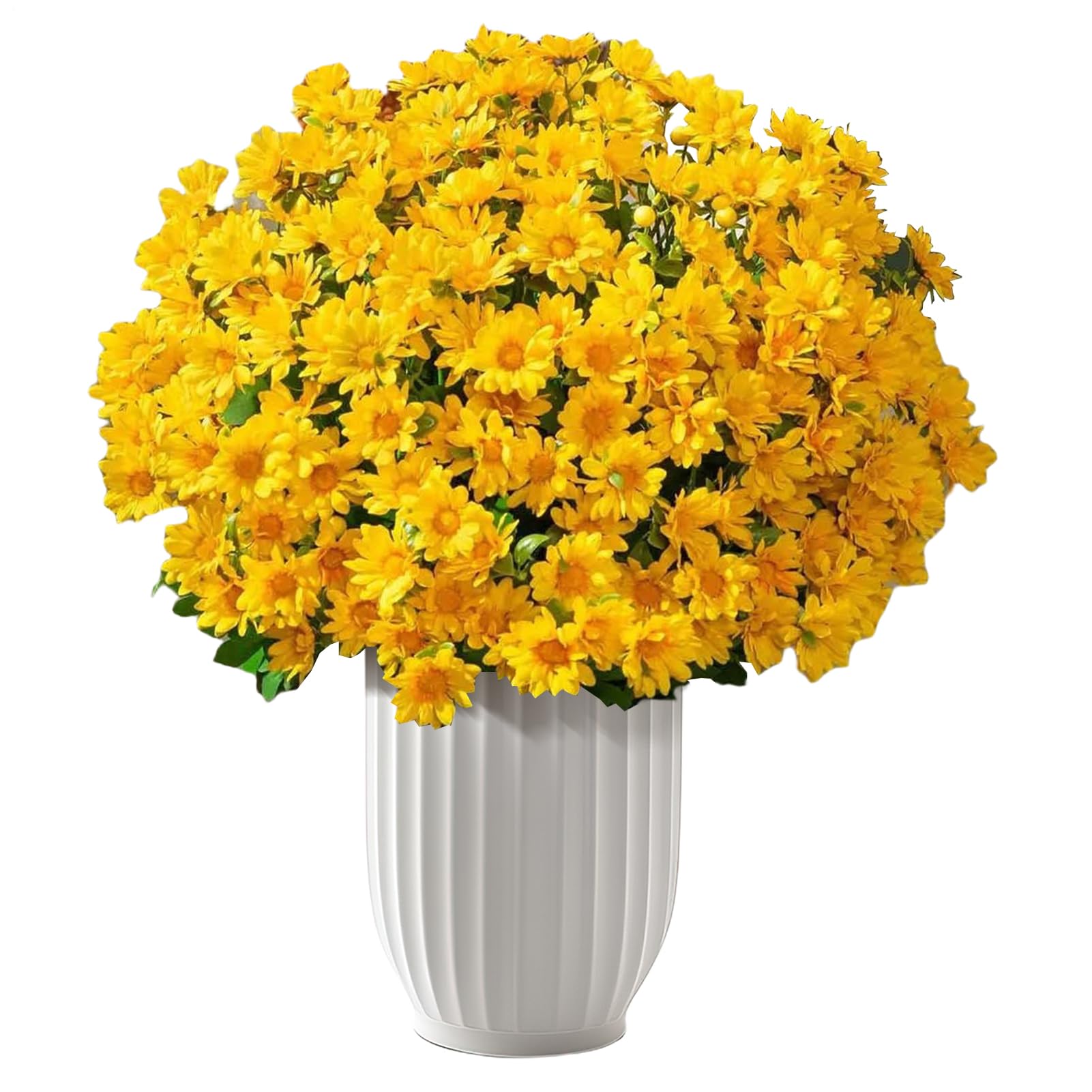 Fleurs réalistes extérieures et chrysanthèmes artificiels durables lot de 10