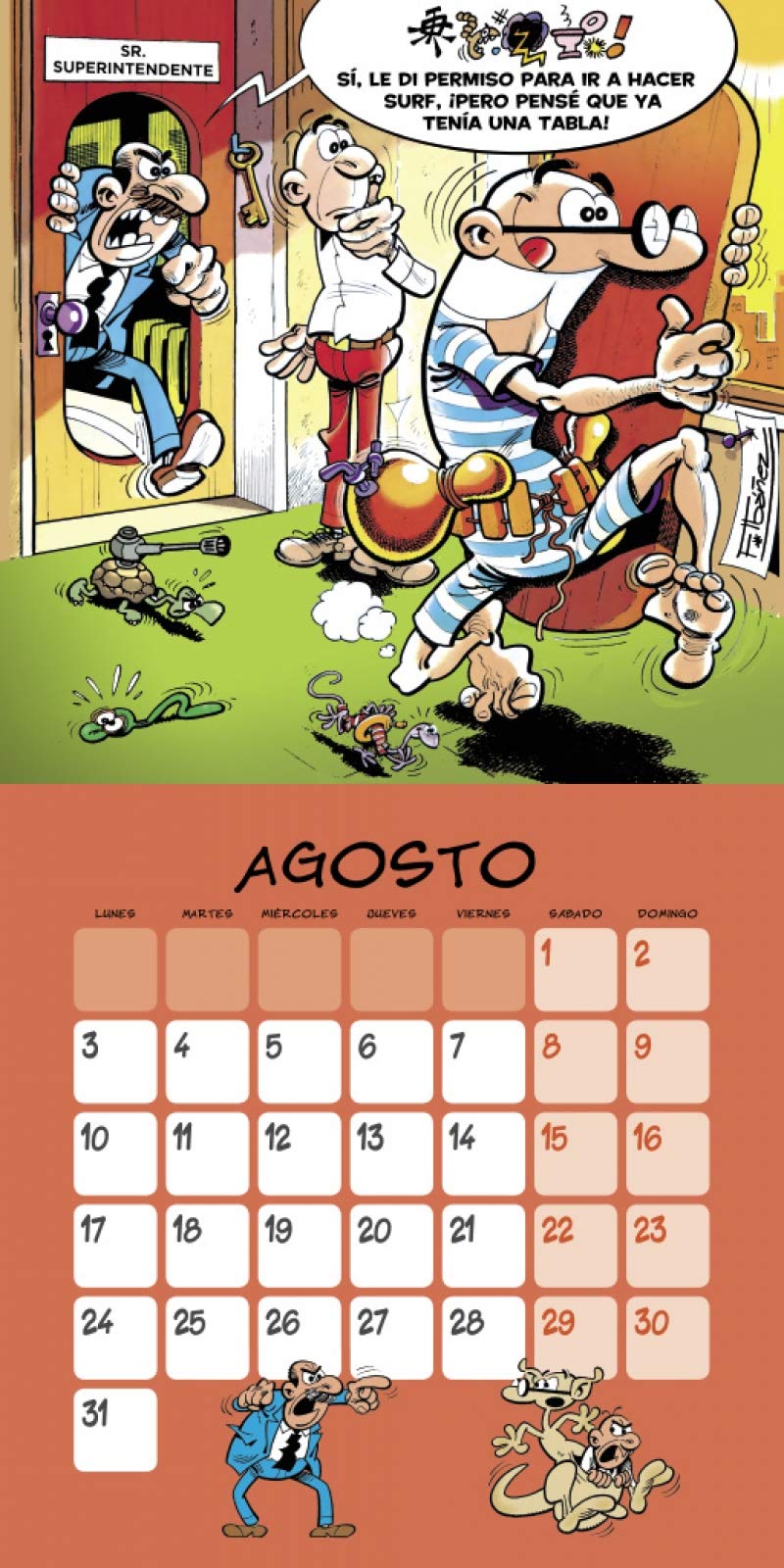 Calendario de pared Mortadelo y Filemón 2020 (Bruguera Tendencias)