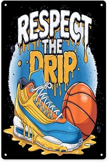 Metal Signs 67 Meme B-Ball Player Basketball Ice Cream Drip Funny Sports Vintage Metal Tin Sign for Home Office Kitchen Bar Cafe Garden Farmhouse Wall Decor 12x8 Inch