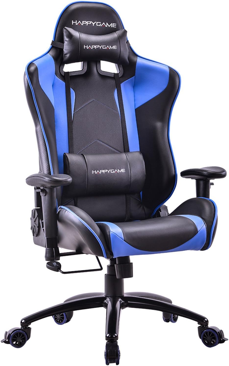 Racing Gaming Chair High Back Ergonomic Swivel Computer Chairs Oversized Executive Office Chair With Headrest and Lumbar Support, 400 lbs Capacity, Blue