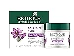Biotique Bio Saffron Dew Youthful Moisturizer | Protects Skin Cells | Prevents Ageing and Retains Youthful Glow | 100% Botanical Extracts | Suitable for All Skin Types | 50g