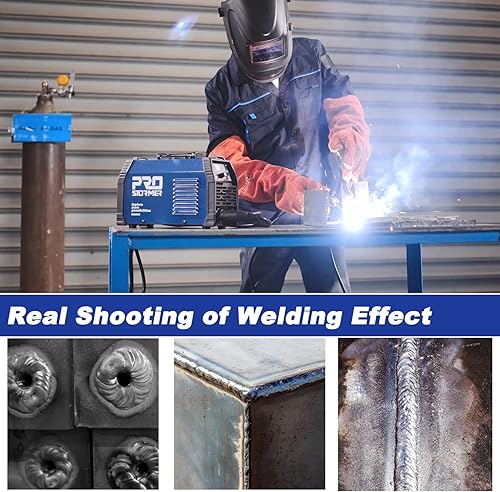 Miniatura 5 de Máquina de soldadura de arco de 200 A, soldador de doble voltaje de 110 V/220 V, pantalla LED de soldador IGBT Stick MMA con abrazadera de trabajo