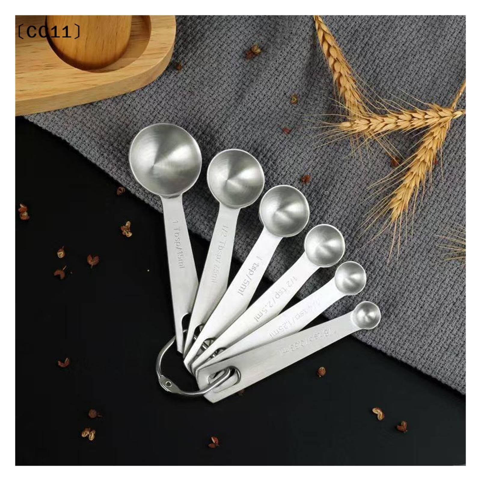 Cuillères doseuses en acier inoxydable, 1/5/6 pcs, CC11