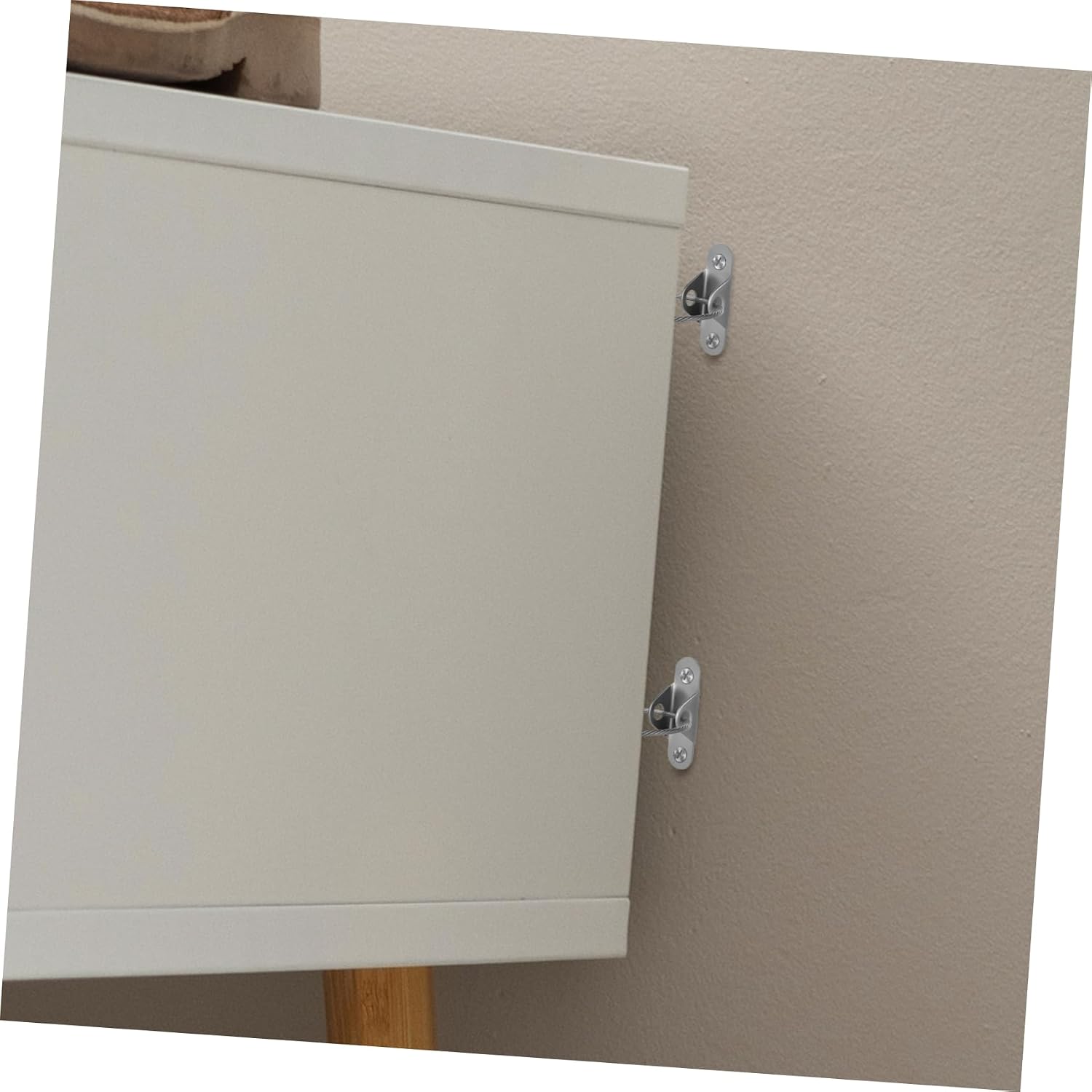6sets -tip Furniture Anchors Earthquake Resistant Straps for Cabinet Bookshelves Wardrobes Proofing Wall Mount Safety Straps Cold-Rolled Construction