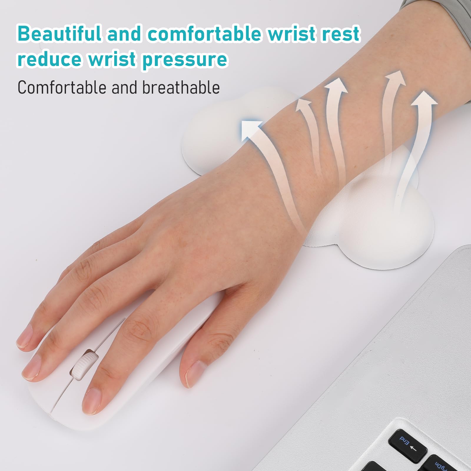 Poggiapolsi Per Mouse A Forma Di Nuvola - Supporto Antiscivolo Per Polso, Per Ufficio E Casa