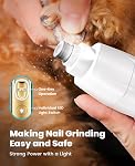 oneisall Quiet 4-in-1 Dog Grooming Kit with LED Light | Storage Bag, Clippers & Nail Grinder, Cordless, 3.7 hrs Runtime, LED Display, Safe for Paw, Nail, Face, Ears, Legs, Body