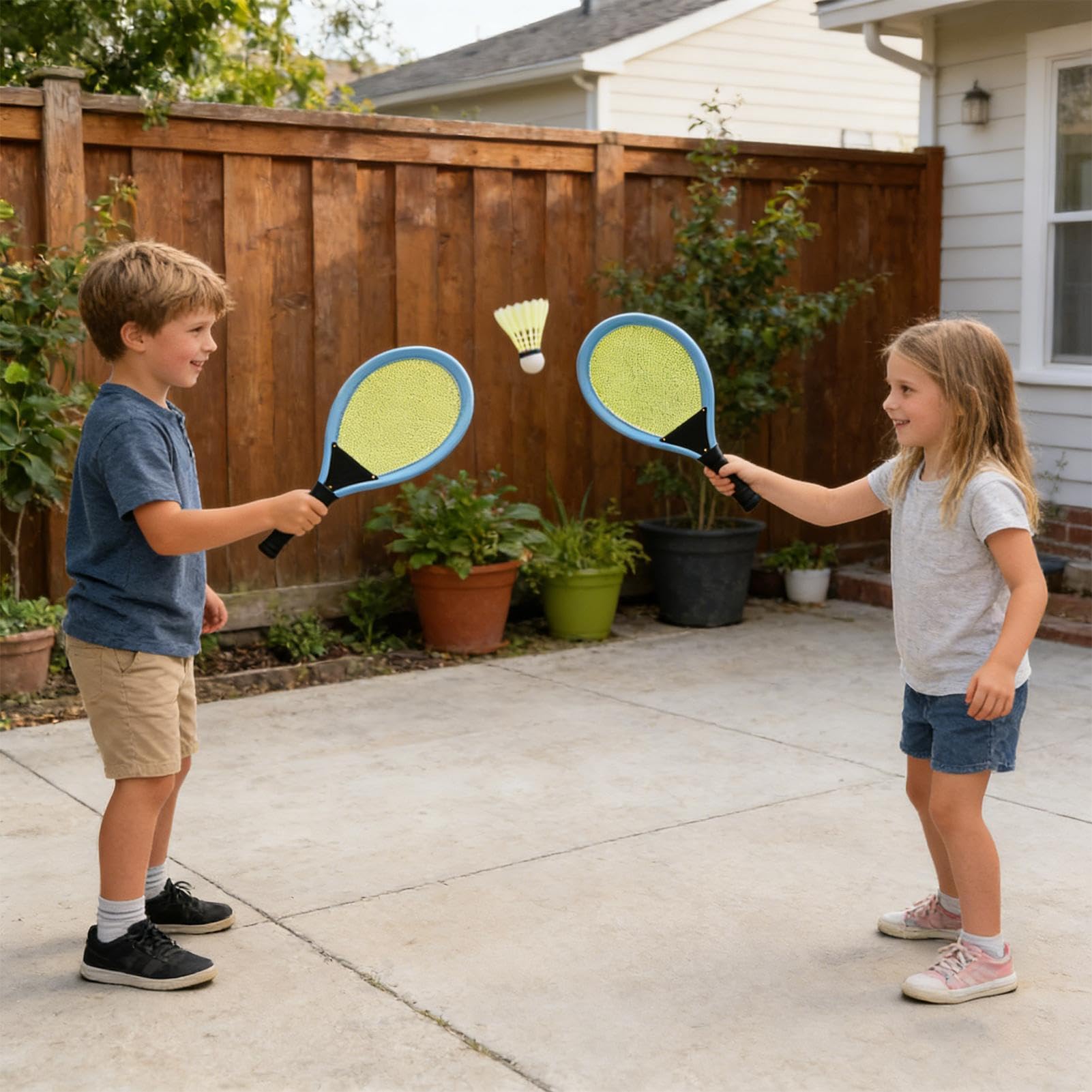 Racchetta da Tennis per Bambini - Gioco di Racchette Portatile,Racchetta da Badminton per Piccoli | Per Bimbi e Bimbe da 3 a 12 Anni Gioco Genitore-Bambino Portatile per la Casa per il Giardino ed