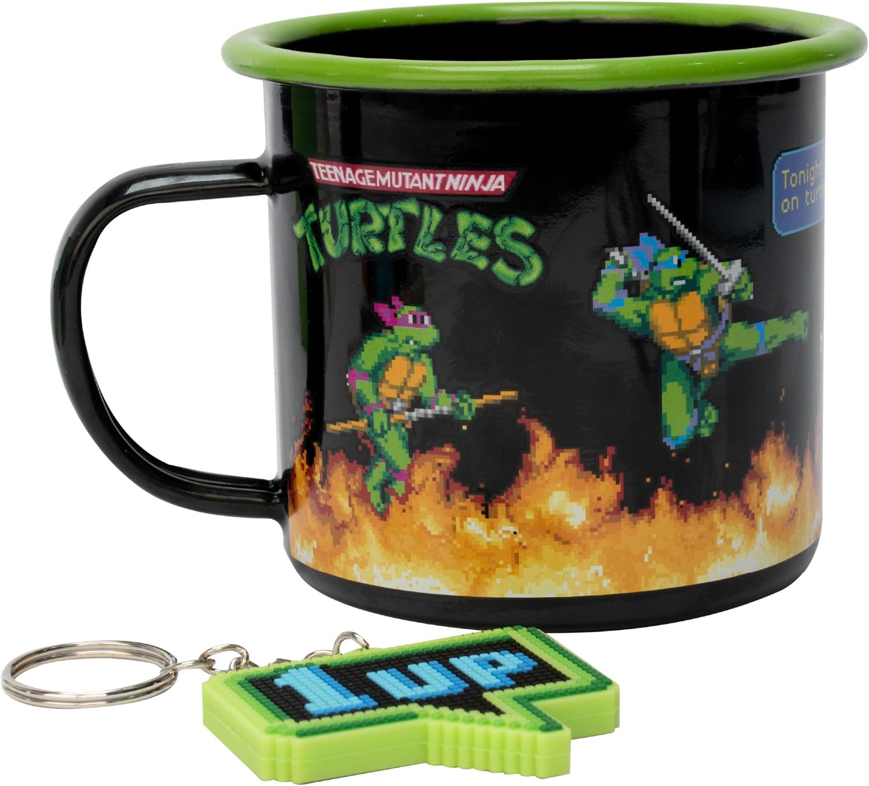 Blue Sky StudiosMug & Keyring Set, Teenage Mutant Ninja Turtle Gift, Pop Culture Collectible