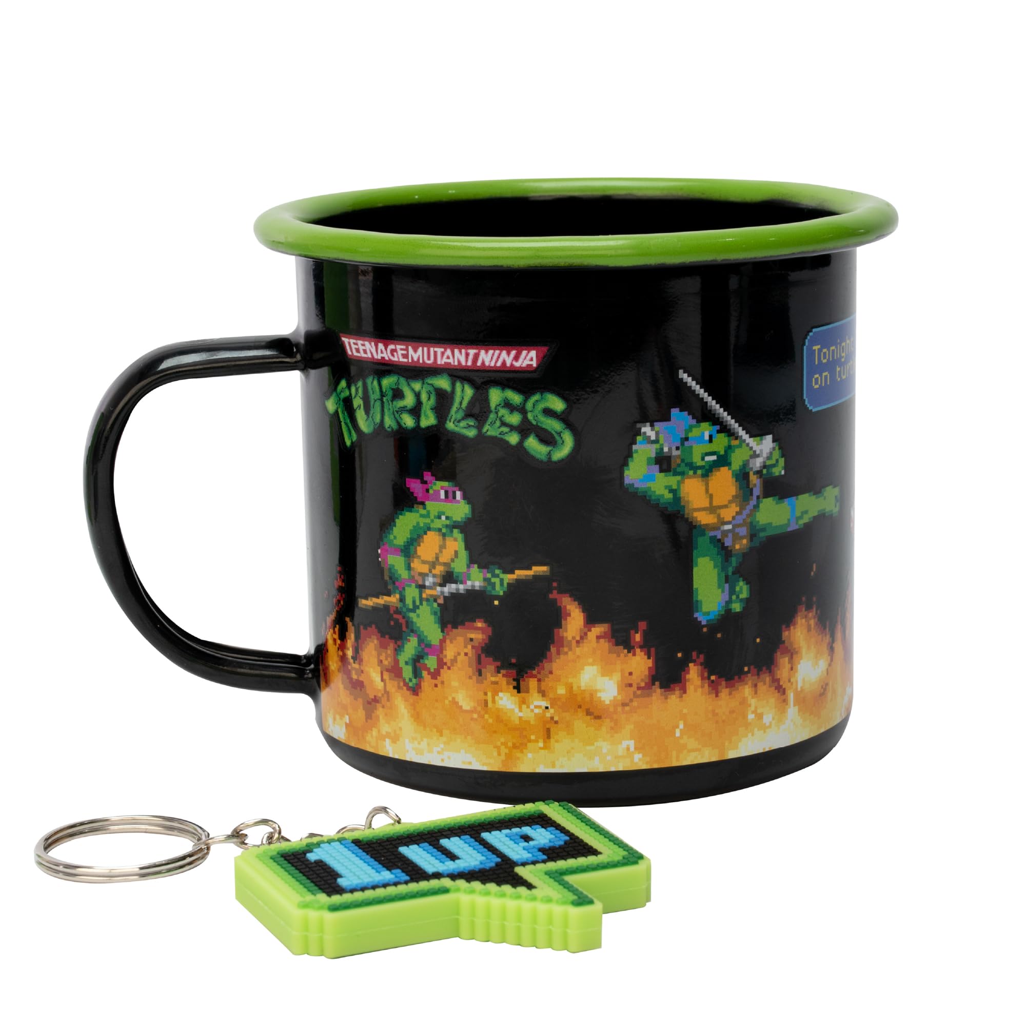 Blue Sky StudiosMug & Keyring Set, Teenage Mutant Ninja Turtle Gift, Pop Culture Collectible