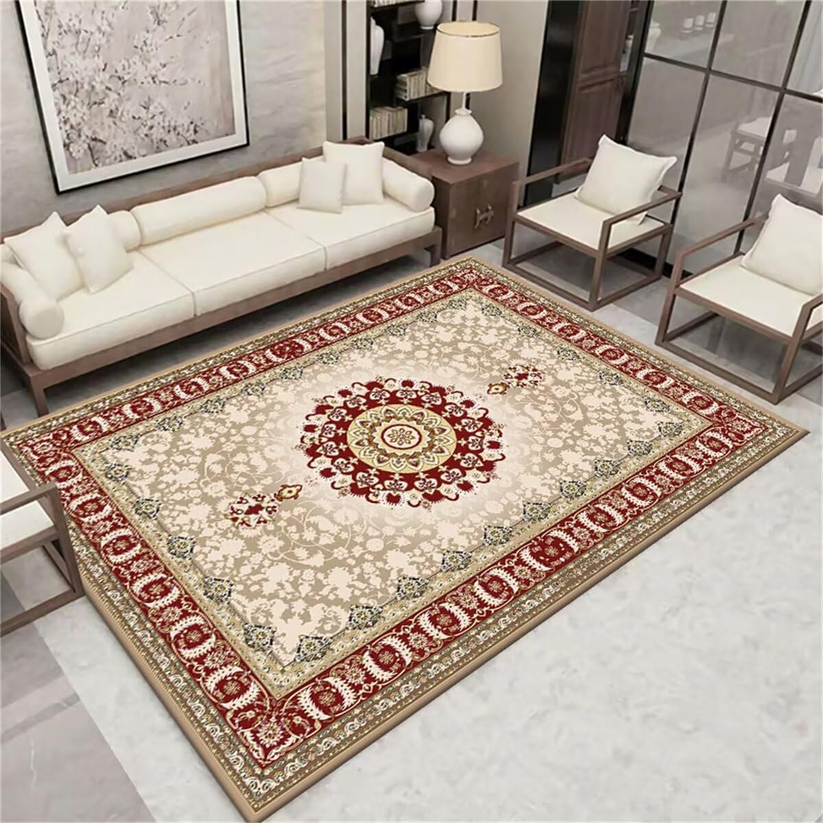 Tapis d'extérieur ne tombe pas floral 100x200cm pour enfant