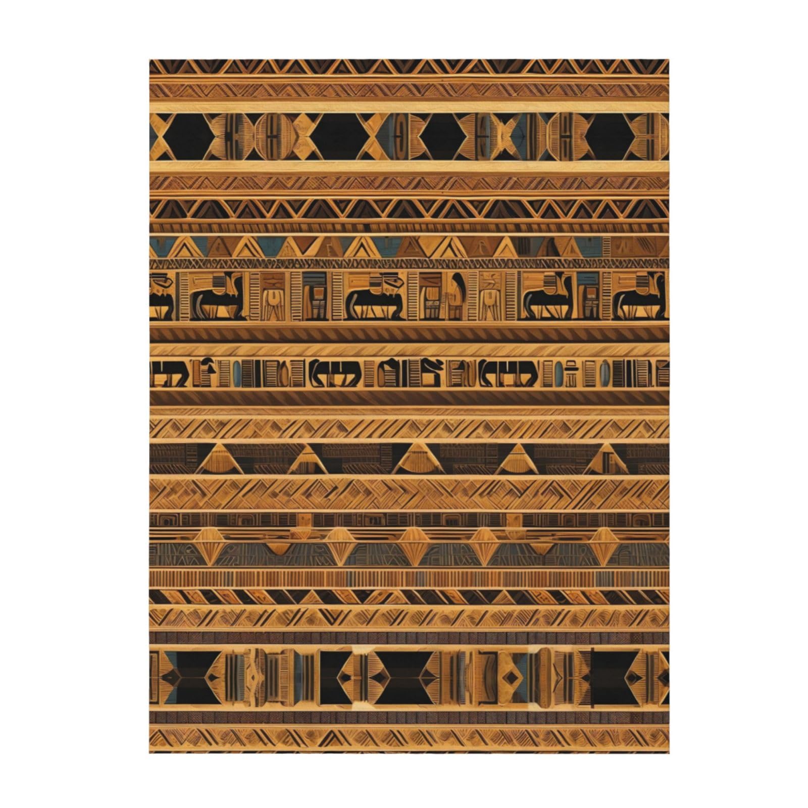 Couverture imprimée fresques égyptiennes plaid lit canapé léger chaud durable 152x127cm
