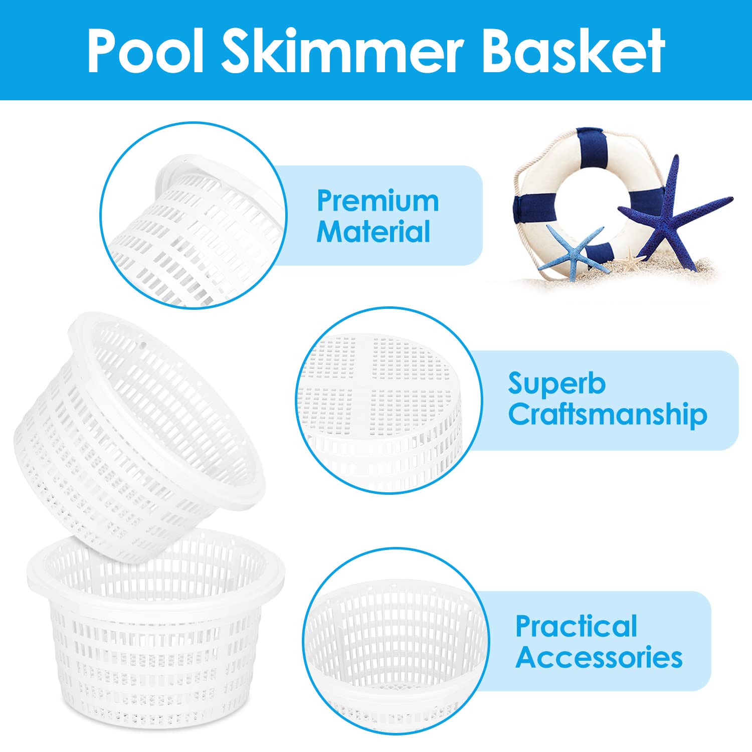 Accesorios de Piscina, Canasta de Escoria de la Piscina Skimmer de Piscina Skimmer de Piscina ​Repuesto para Piscina de Tierra (#2)