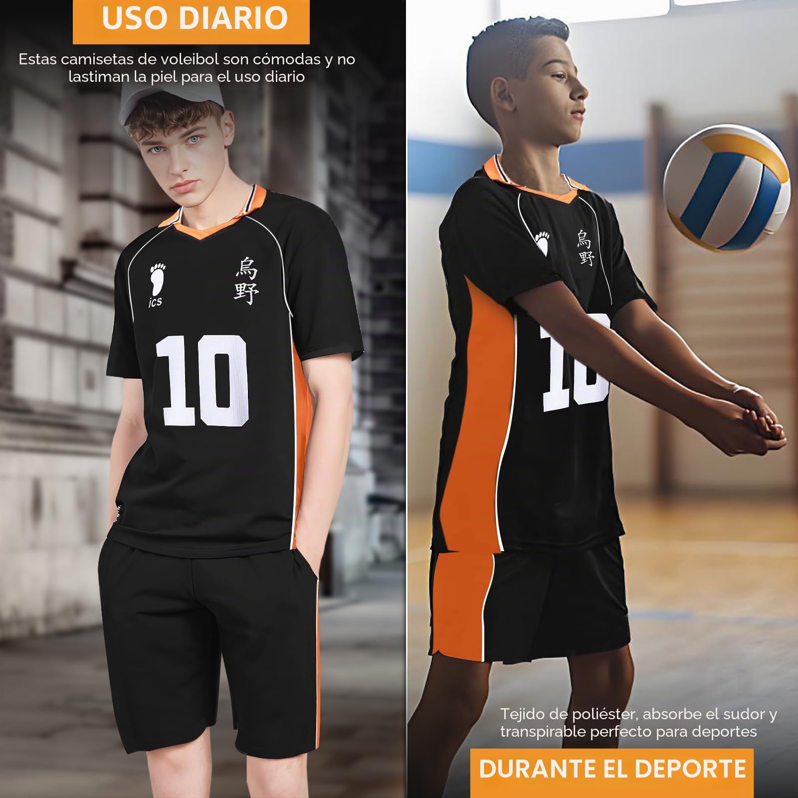 Sternstunde Karasuno Uniform Shouyou Hinata Halloween Cosplay Haikyuu Disfraz de anime
