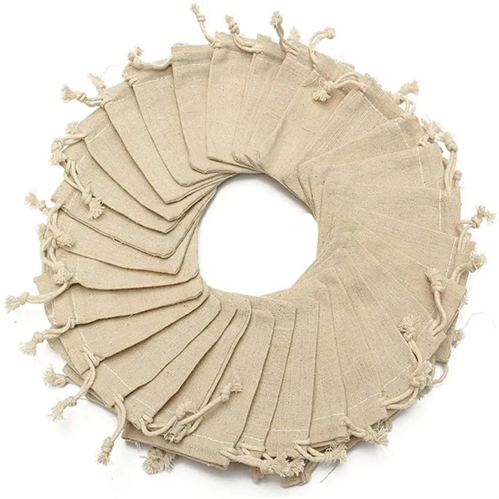 małe torby bawełniane, 20 sztuk lniane bawełniane torby do przechowywania ze sznurkiem kuchni jedzenia organizer domu worek na kurz opakowanie prezentowe duże woreczki(17x23cm(20pcs))