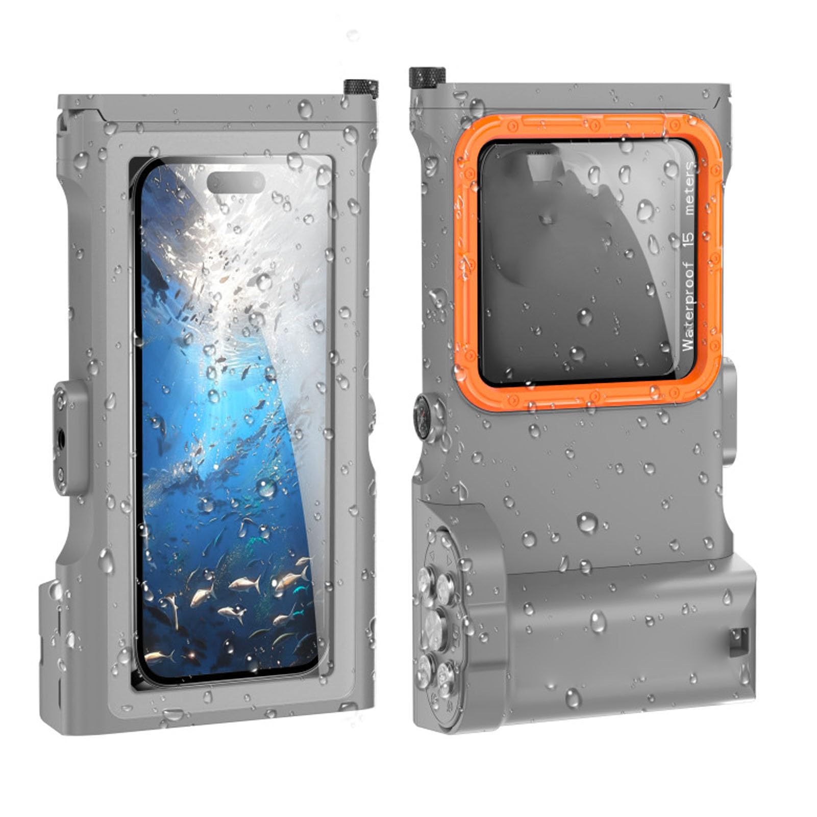 Cuifati Custodia per Telefono Impermeabile IP68 per Immersioni Subacquee, Controller Bluetooth per Fotografia Subacquea, Design Sigillato Professionale per Sport Acquatici Snorkeling, Protezione (#3)